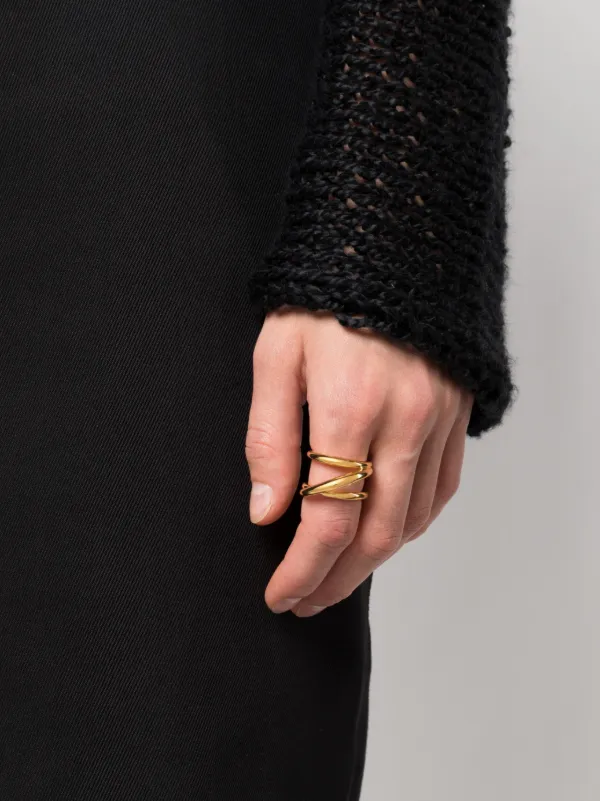 Charlotte Chesnais Triplet gold-plated Silver Ring | Gold