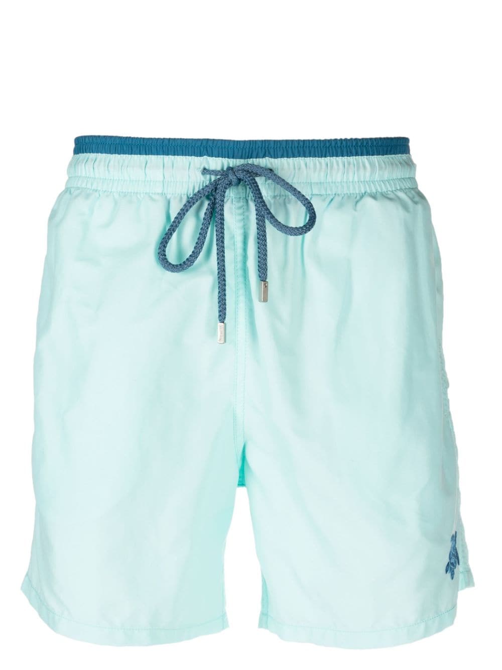 contrast-trim drawstring swim shorts