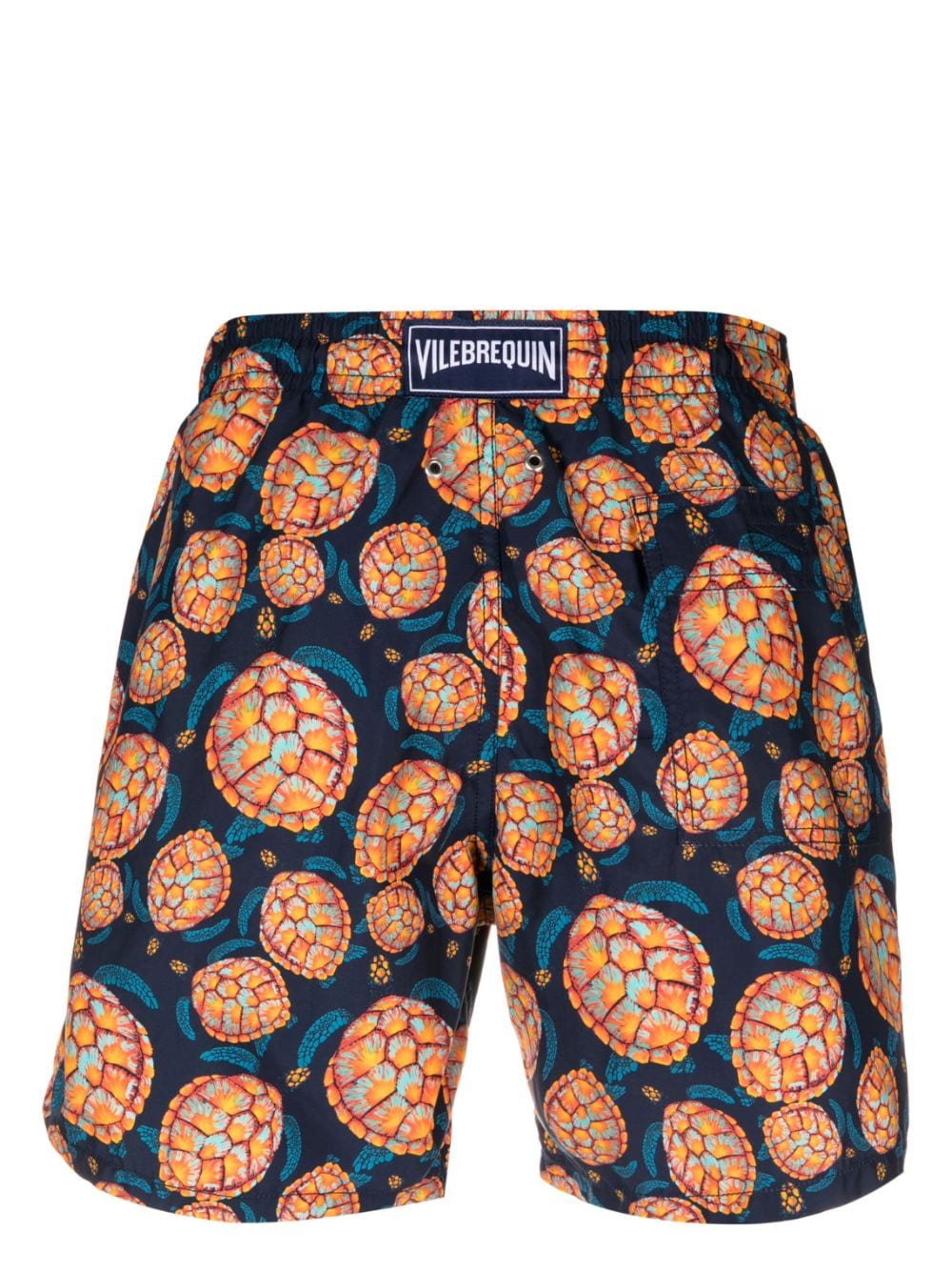 Shop Vilebrequin Turtle-print Swim Shorts In Blue