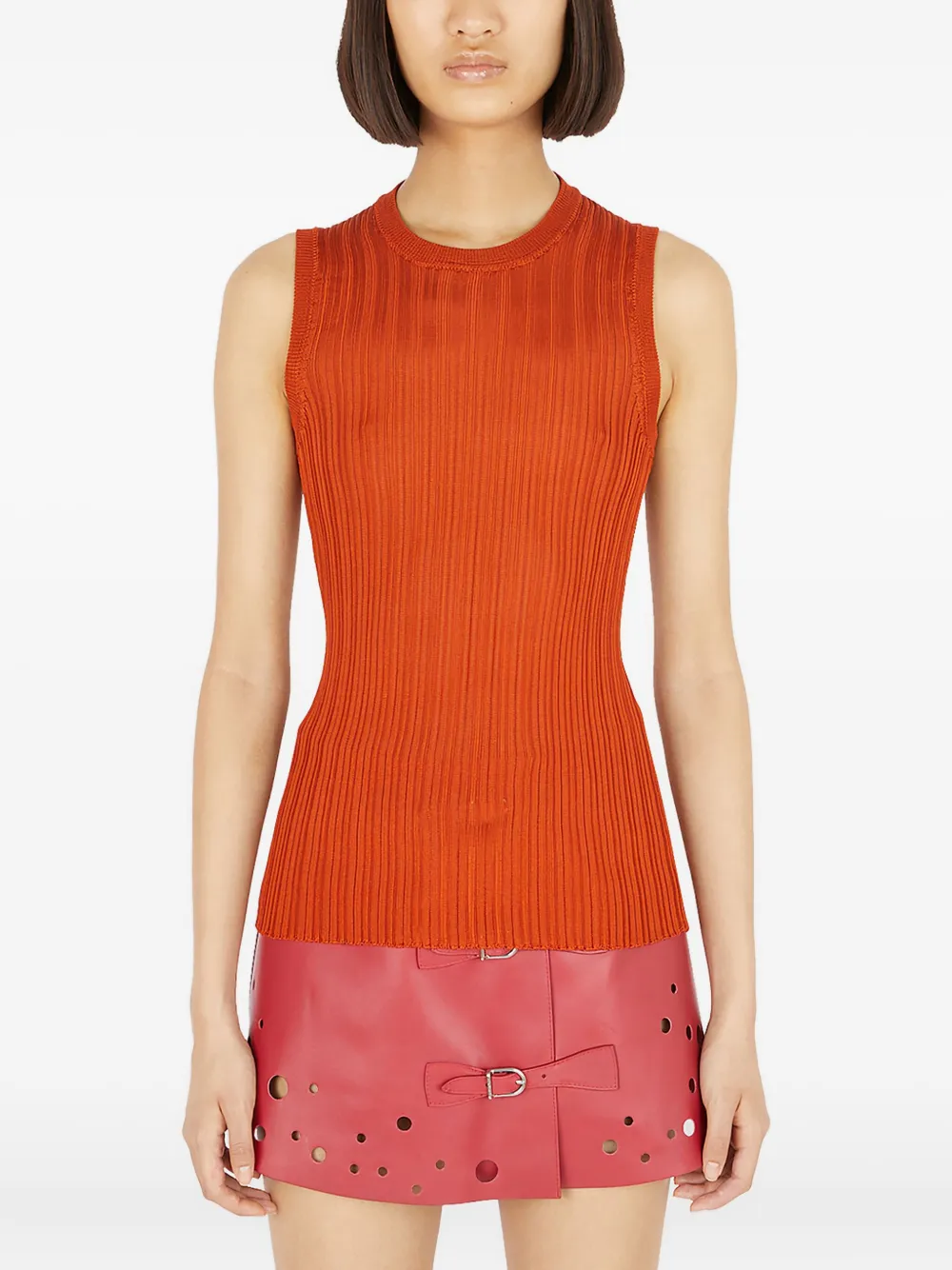 ribbed sleeveless top