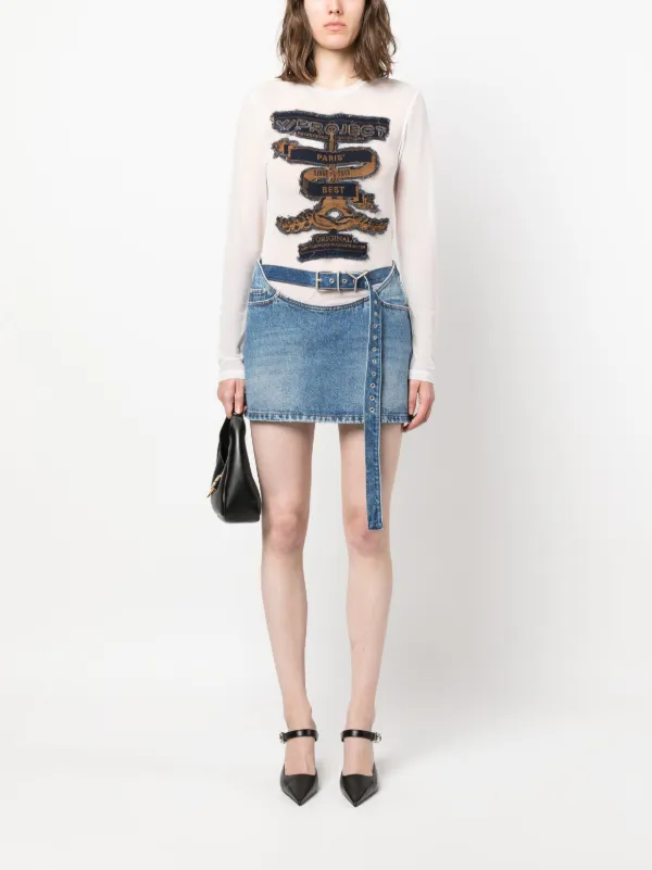 Y/Project Belted Denim Miniskirt | Blue | FARFETCH BH Y/Project Belted Denim Miniskirt | Blue | FARFETCH BH