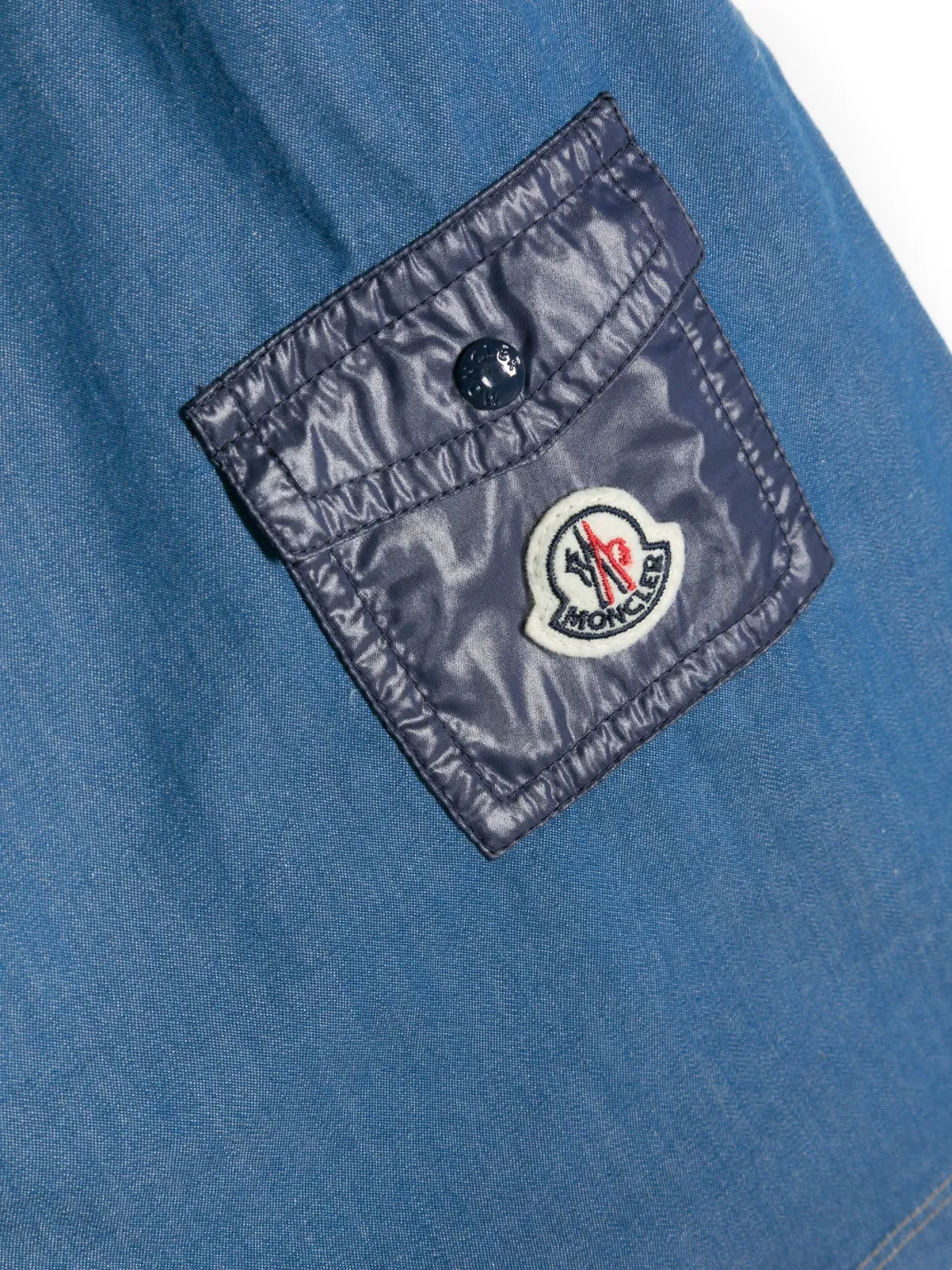 キッズ用ボトムス MONCLER SS25 Denim skirt (K19542D00002598KD 711) Moncler Enfant Logo Pockets Denim Dress | Blue | FARFETCH