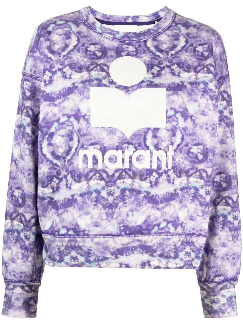 Marant Etoile Graphic-print Jersey Sweatshirt In Purple