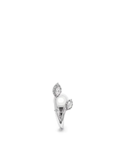 Yeprem arete ear-cuff Whisper en oro blanco de 18kt con diamantes