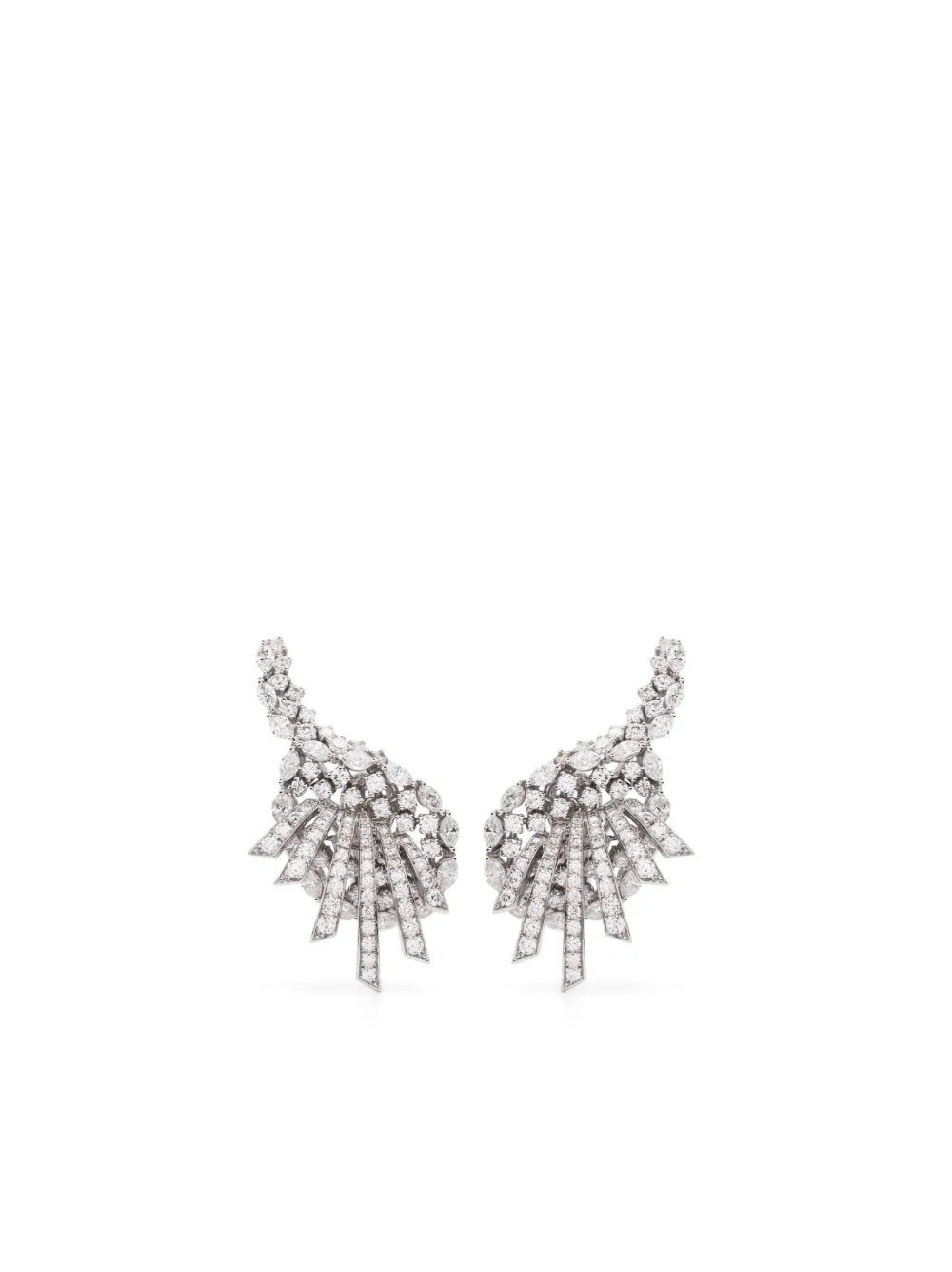 Yeprem 18kt white gold Y-Couture diamond earrings | Silver | Image 1