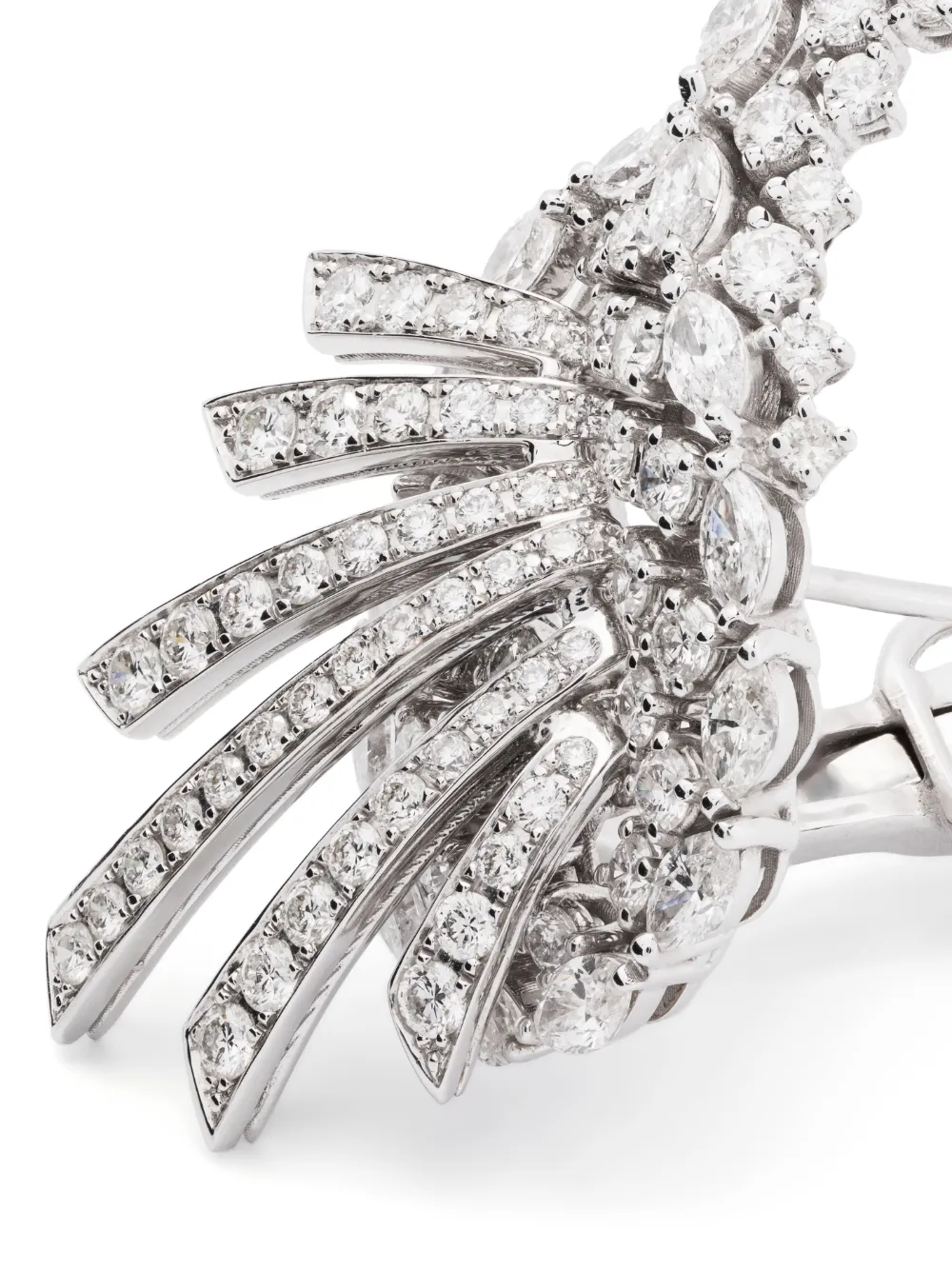 Yeprem 18kt White Gold Y-couture Diamond Earrings In Metallic
