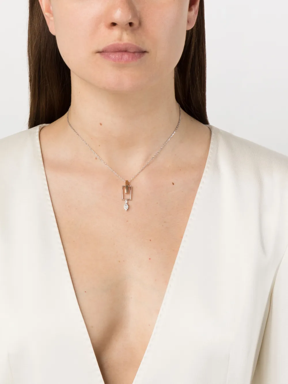 Yeprem 18kt white and yellow gold diamond necklace | Image 2