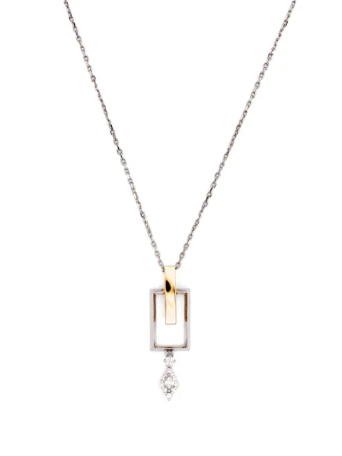 Yeprem 18kt white and yellow gold diamond necklace