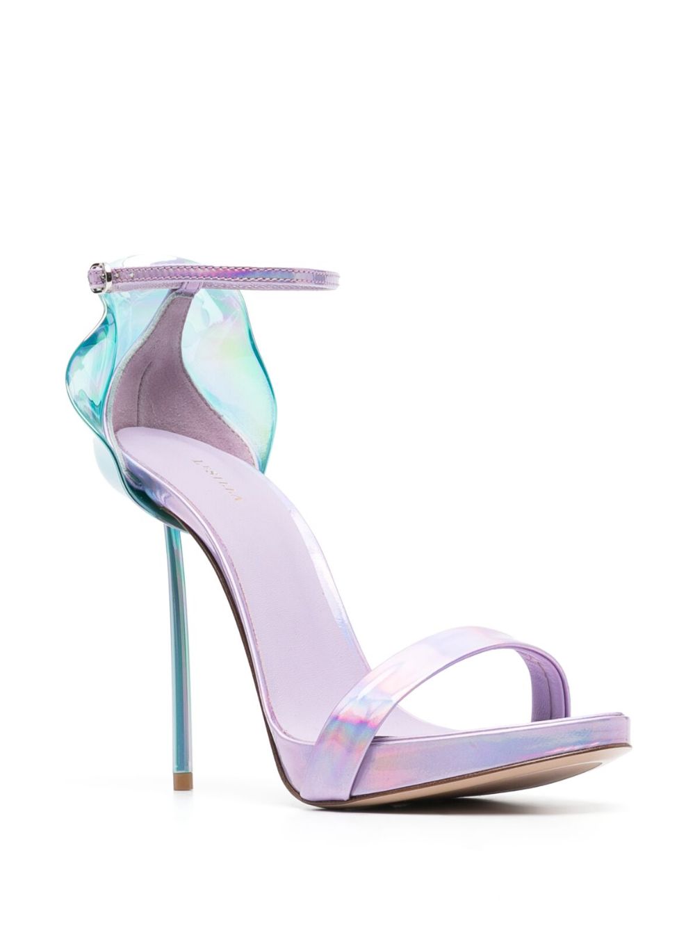 Shop Le Silla Petalo 125mm Heel Sandals In Purple