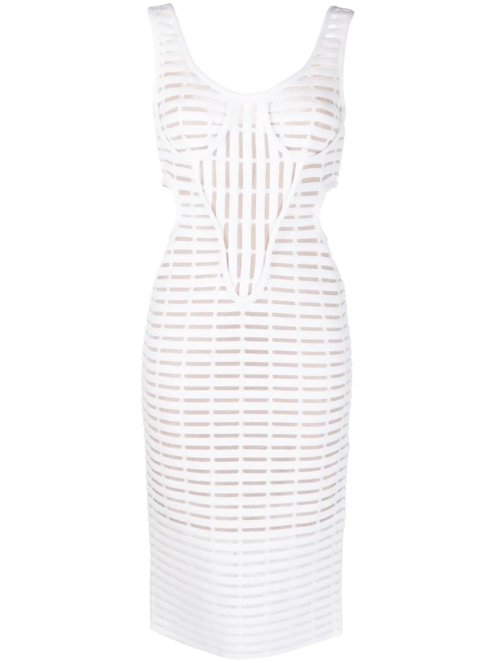 Genny vestido midi con aberturas | blanco | Image 1
