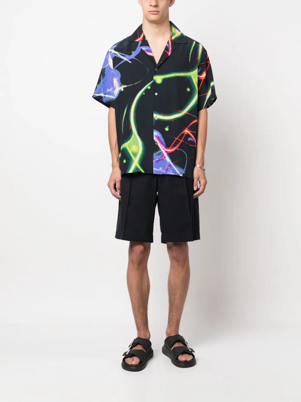 P.A.R.O.S.H. Overhemd met grafische print - Zwart