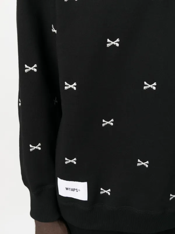 WTAPS crossbone-embroidered Jumper | Black | FARFETCH