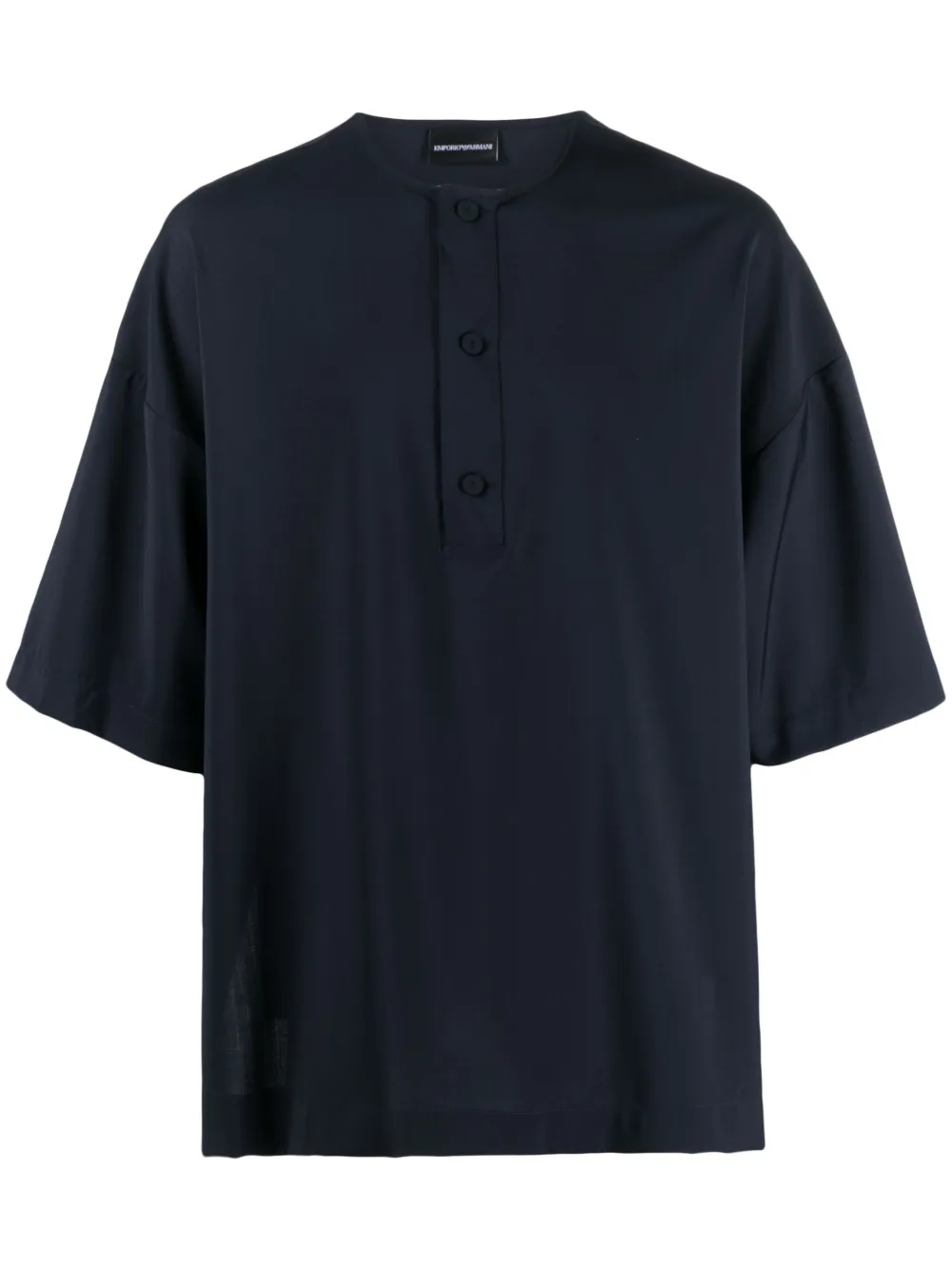 Armani collarless shirt online