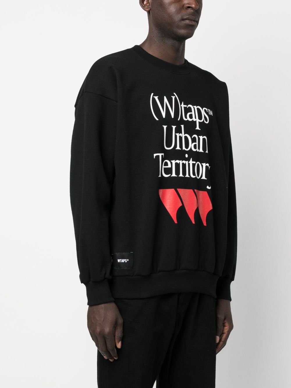 Shop Wtaps Graphic-print Sweatshirt In Black