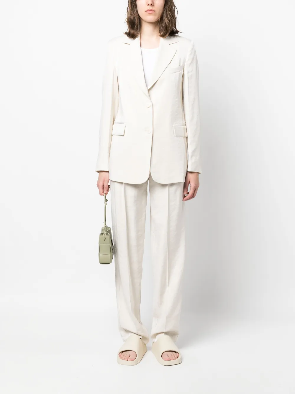 LIU JO Blazer met enkele rij knopen - Beige