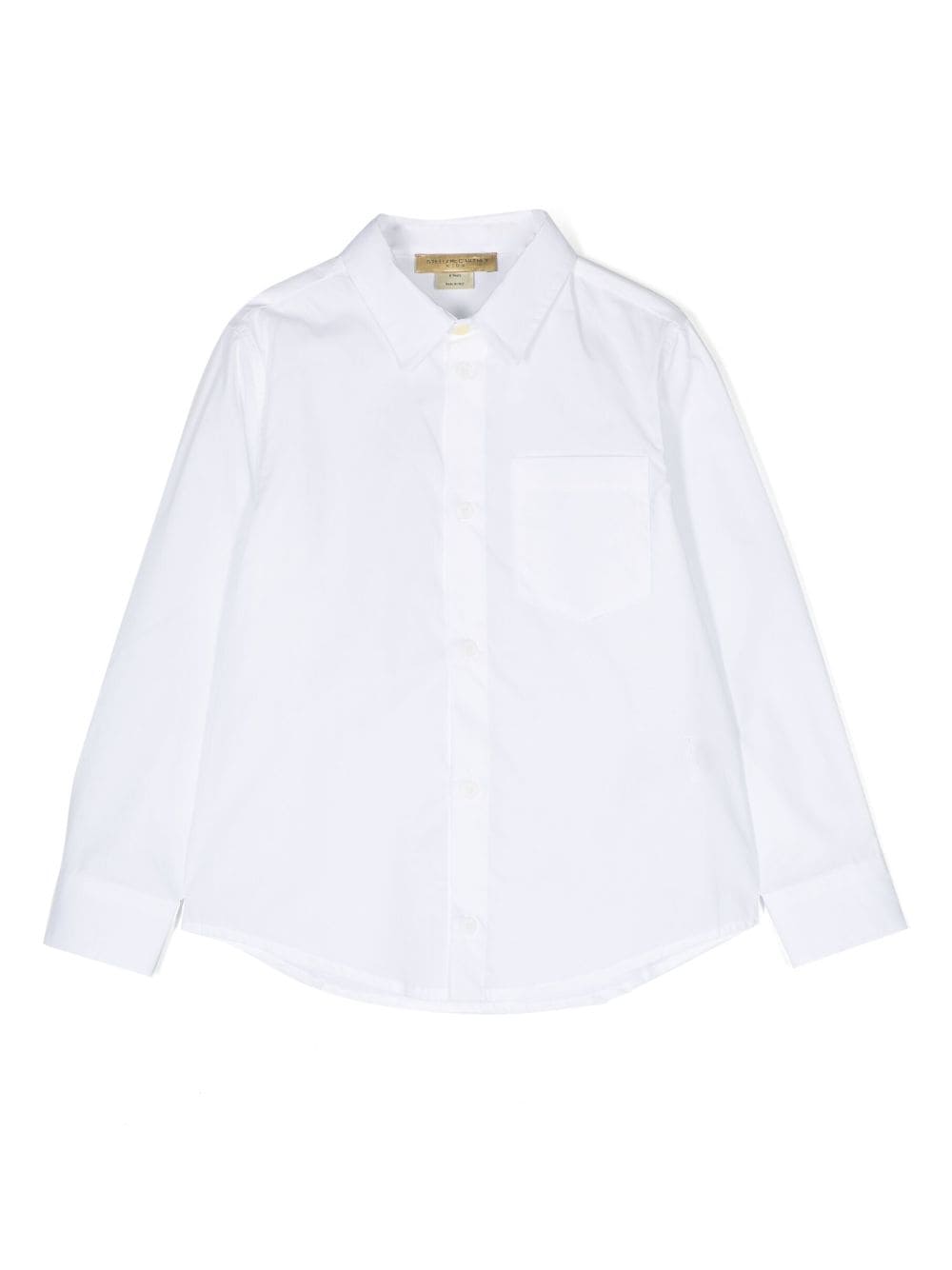 Stella Mccartney Kids' Patch-pocket Poplin Shirt In White