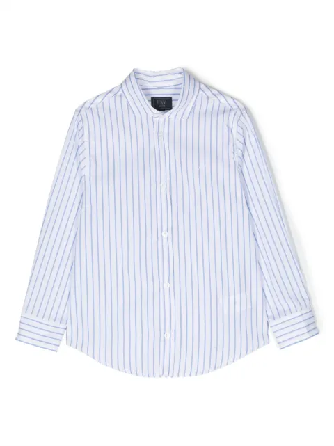 Fay Kids Camisa de algodão com listras