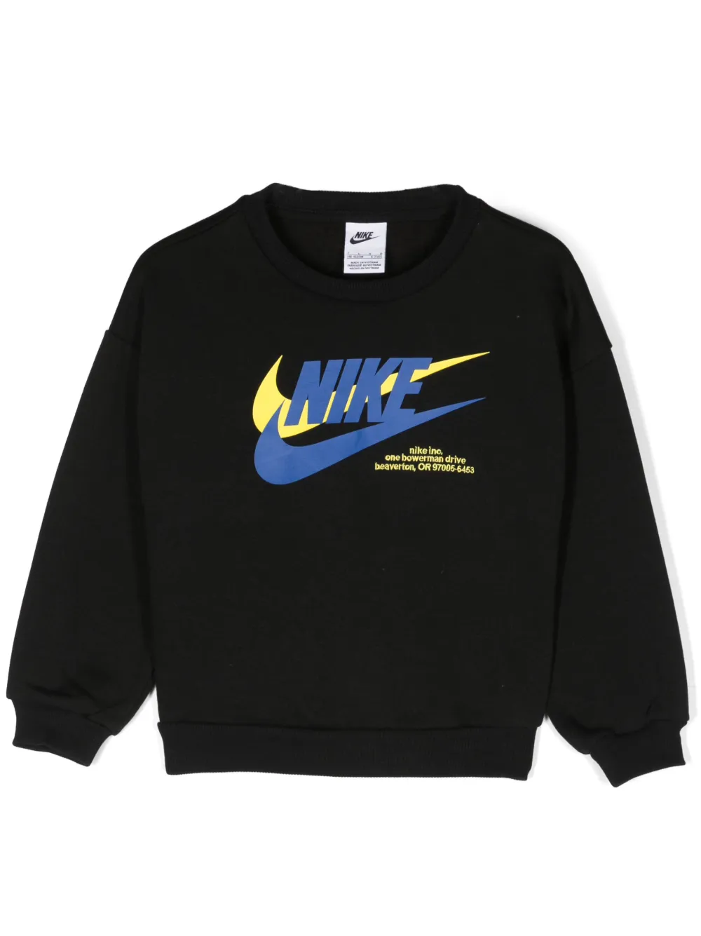 Nike Kids Sweater met logoprint Zwart