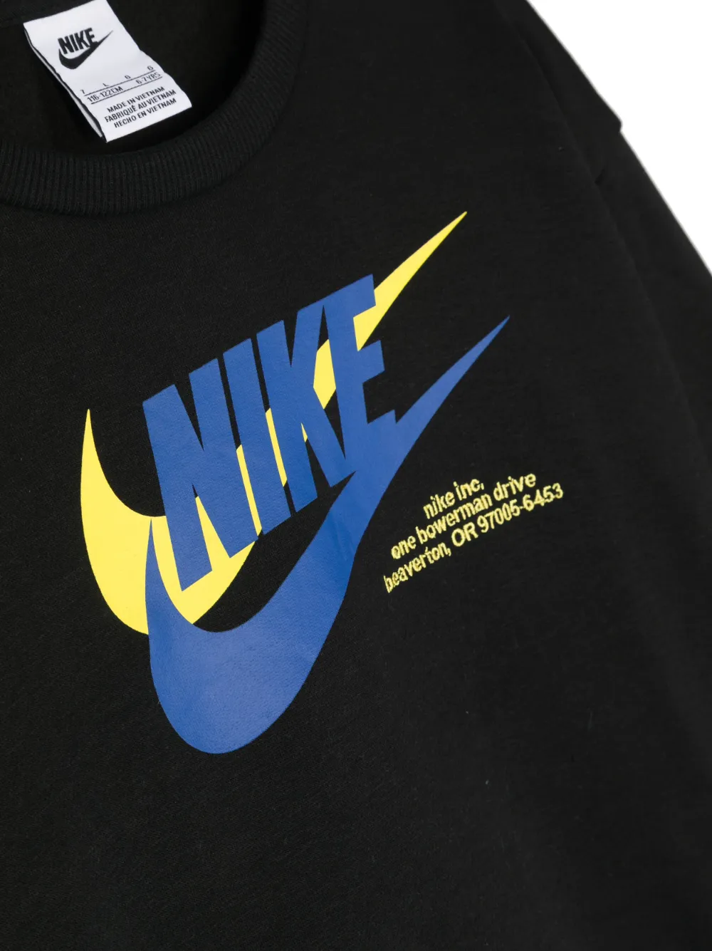 Nike Kids Sweater met logoprint Zwart