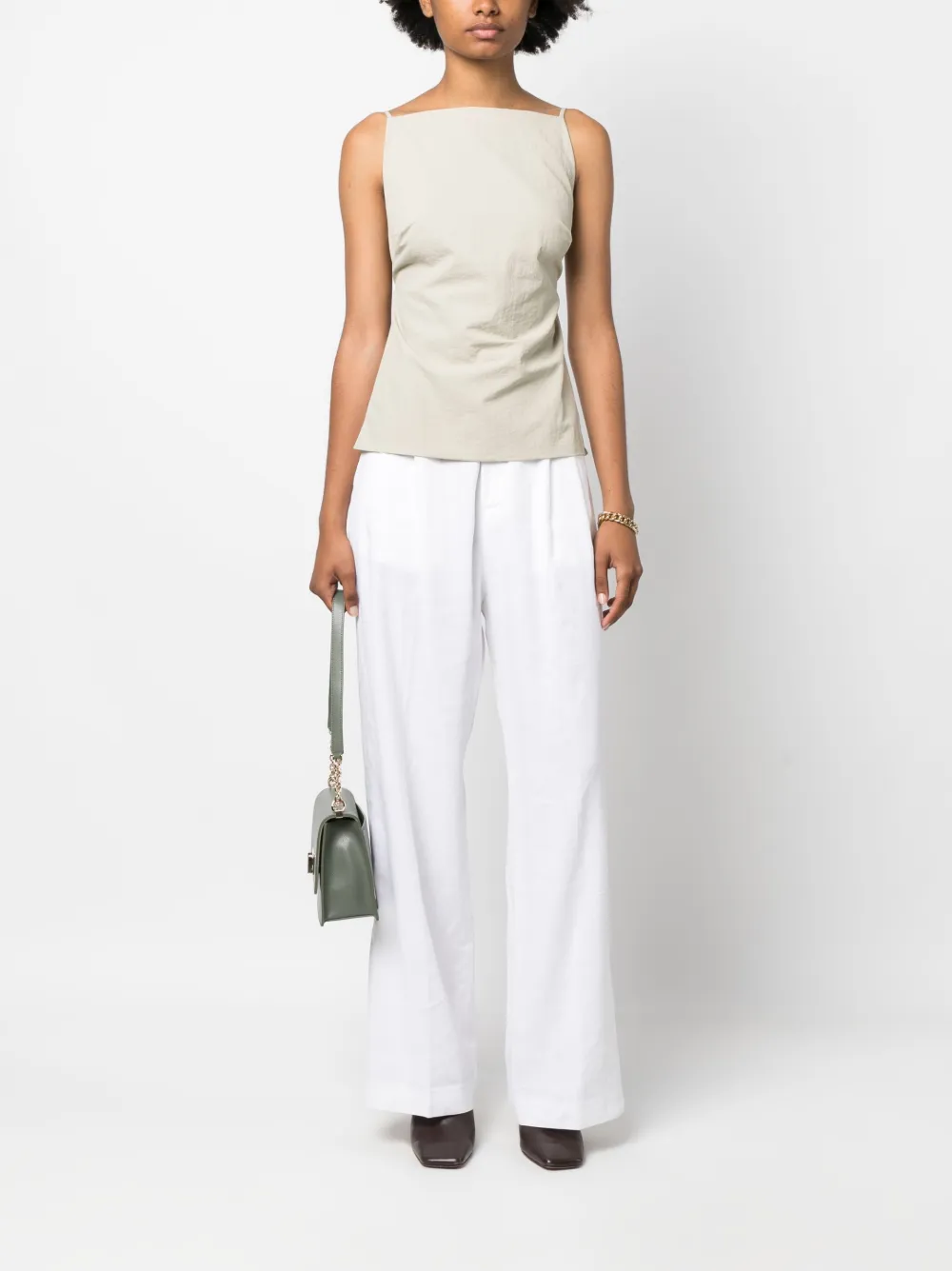 Tonello wide-leg pleated trousers - Wit