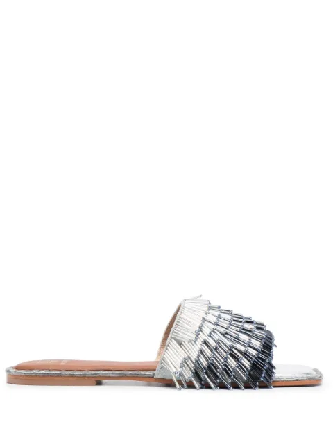 DE SIENA SHOES sandalias slip-on con mostacillas y tacón de 15mm