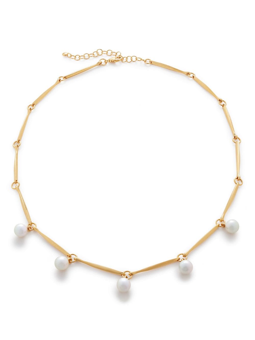 Shop Monica Vinader Nura Pearl Drop Necklace In White