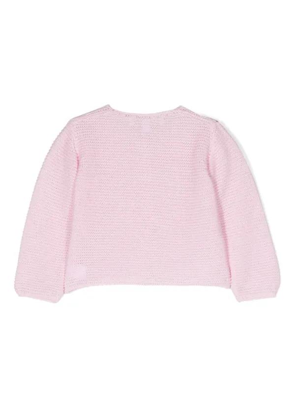 Mariella Ferrari crochet-knit button-up Cardigan | Pink