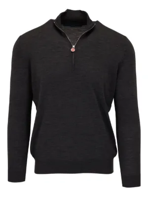 Maison Margiela half-zip elbow-patch Sweater | Black | FARFETCH