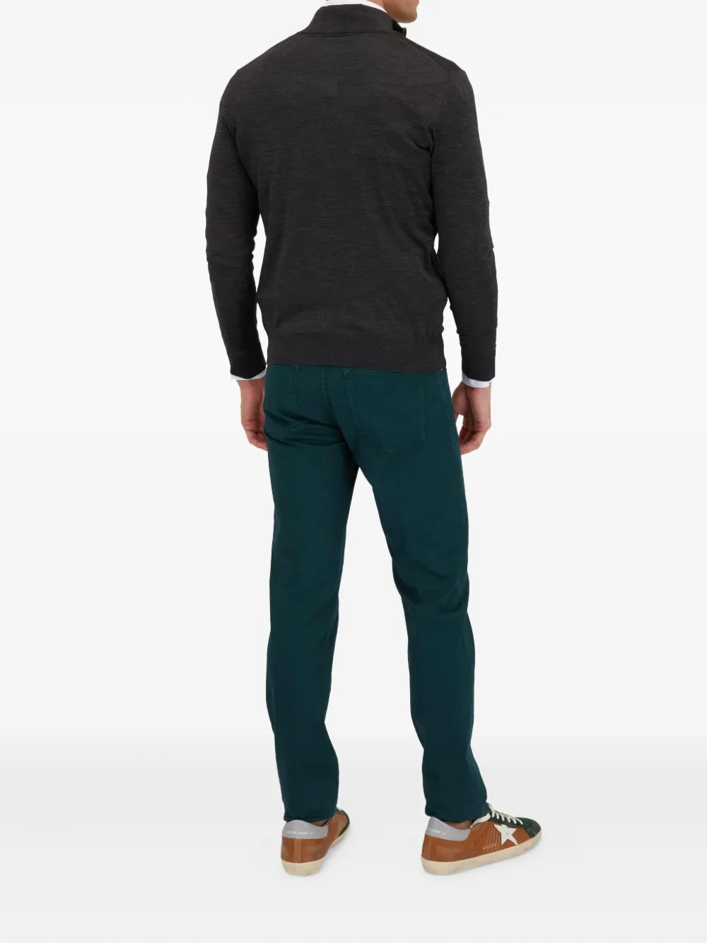 Kiton Trui met halve rits Grijs