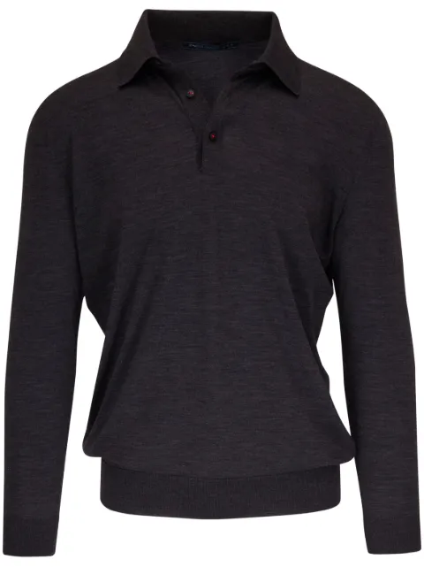 Kiton suéter tipo polo manga larga