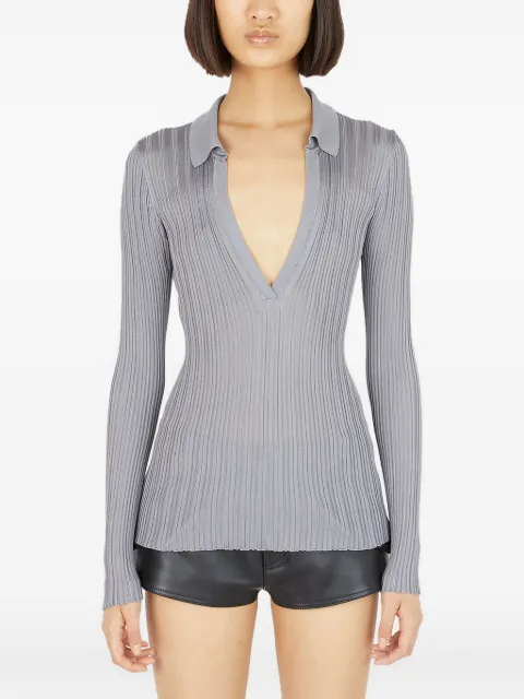 Durazzi Milano  ribbed polo-neck top