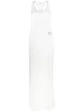 FENDI sleeveless silk satin jumpsuit - White