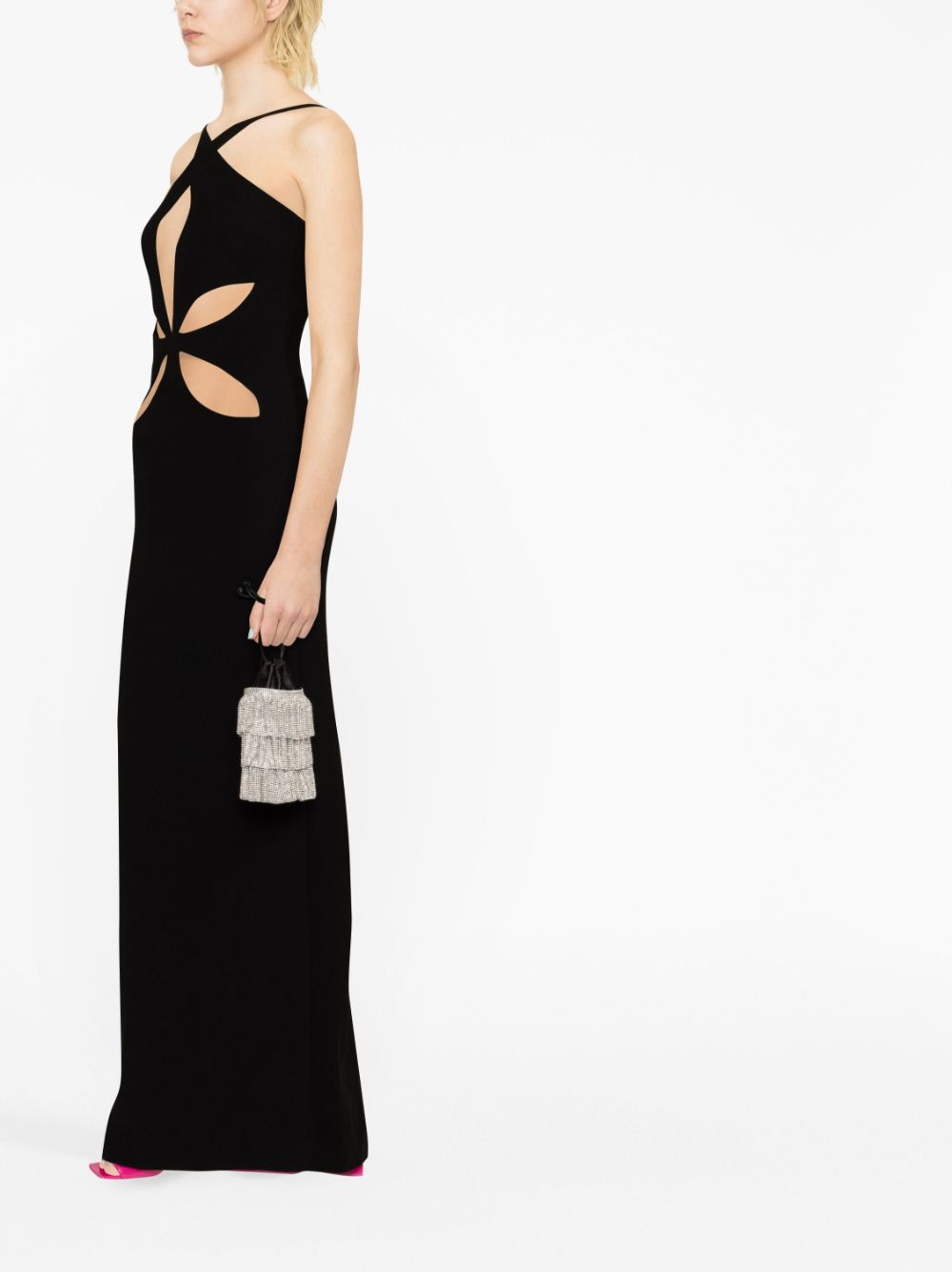 Shop Monot Cut-out Maxi Dress In Black