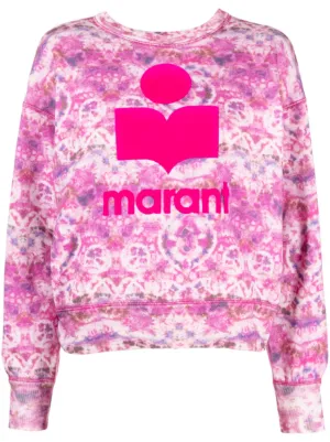 MARANT TOILE graphic print Jersey Sweatshirt Farfetch