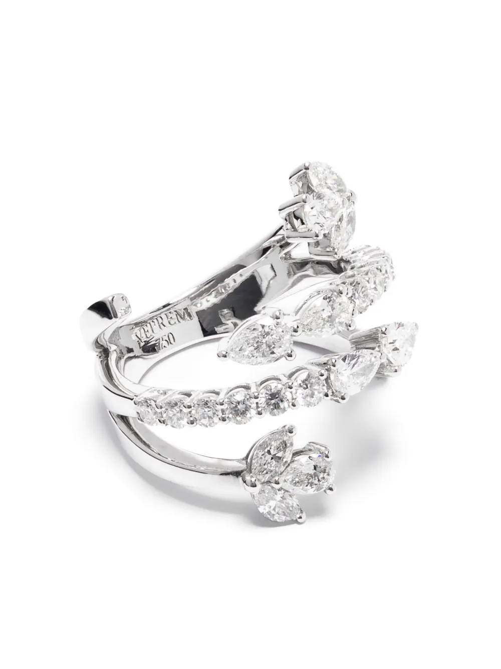 Yeprem 18kt white gold Y-Not diamond ring | Silver | Image 1