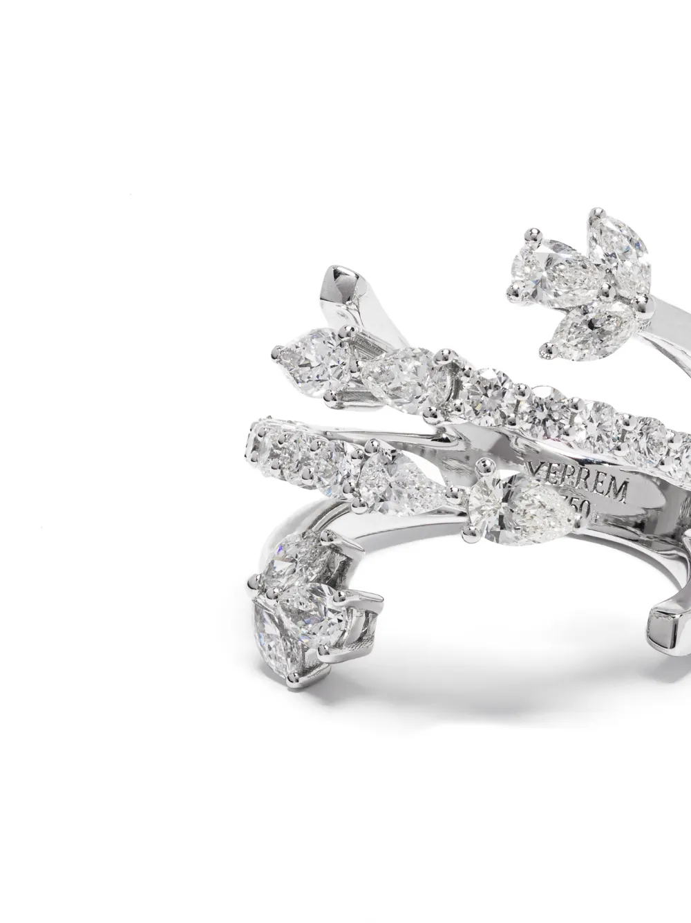 Yeprem 18kt White Gold Y-not Diamond Ring - Silver 