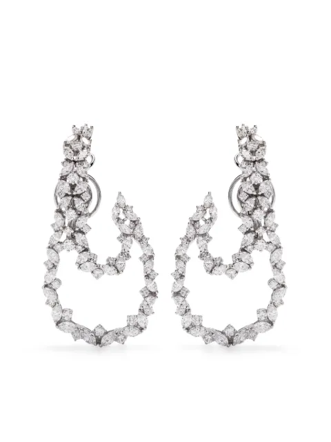 Yeprem arracadas en oro blanco de 18kt con diamantes