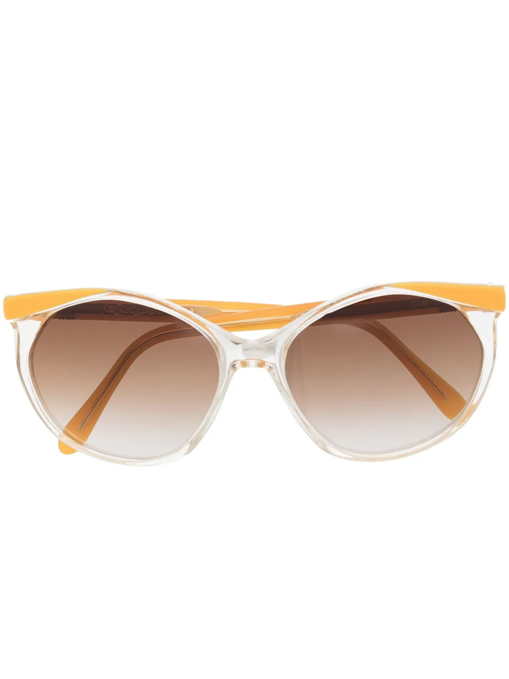 Saint Laurent Pre-Owned 1990s round-frame sunglasses | Yellow | Image 1
