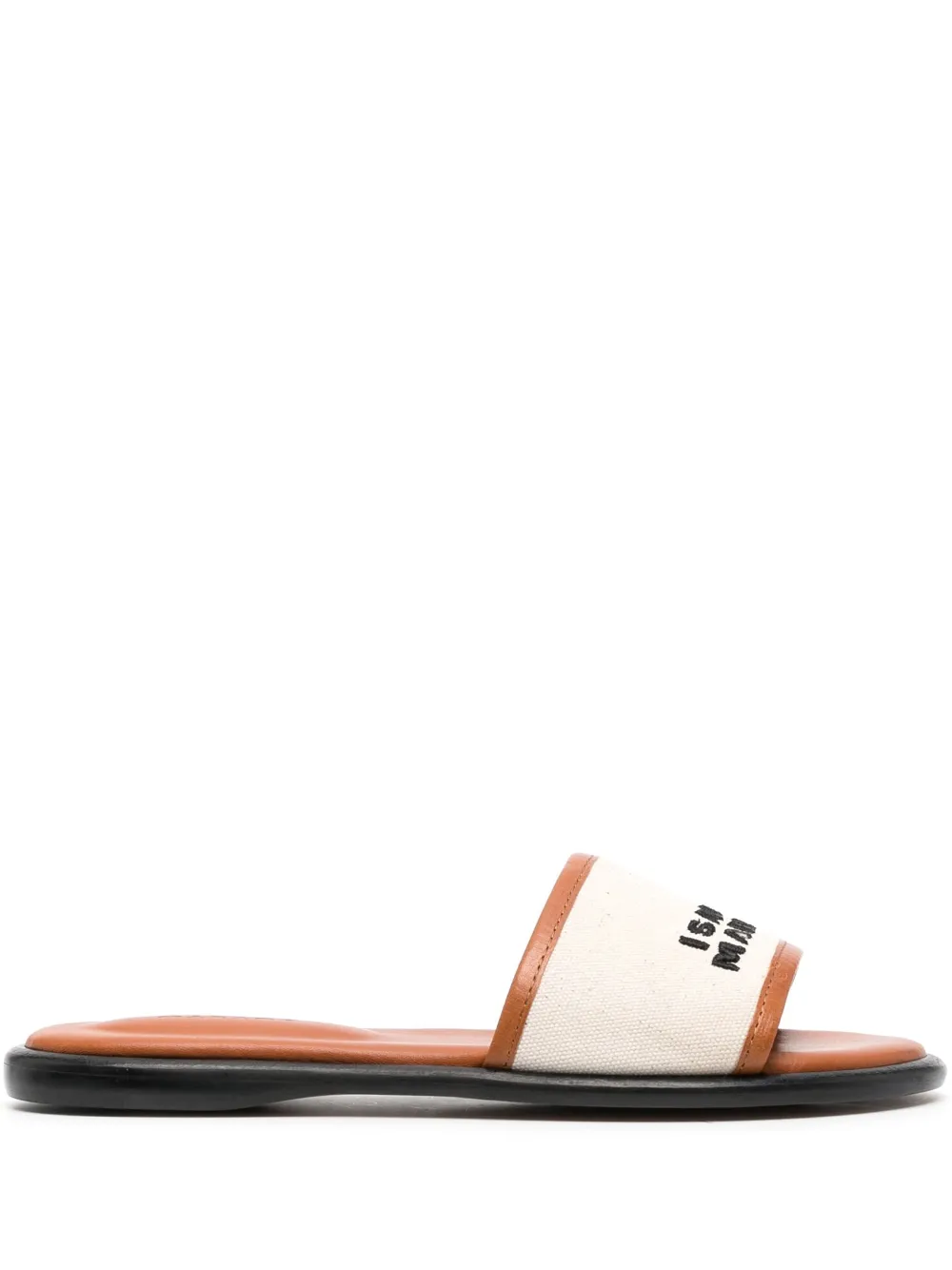 Isabel Marant Vikee Leather-trimmed Canvas Sandals In Beige