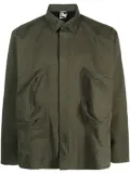 GR10K spread-collar press-stud fastening shirt - Green