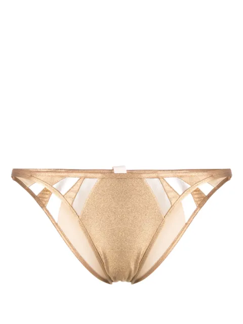 Agent Provocateur Tora lamé bikini bottoms