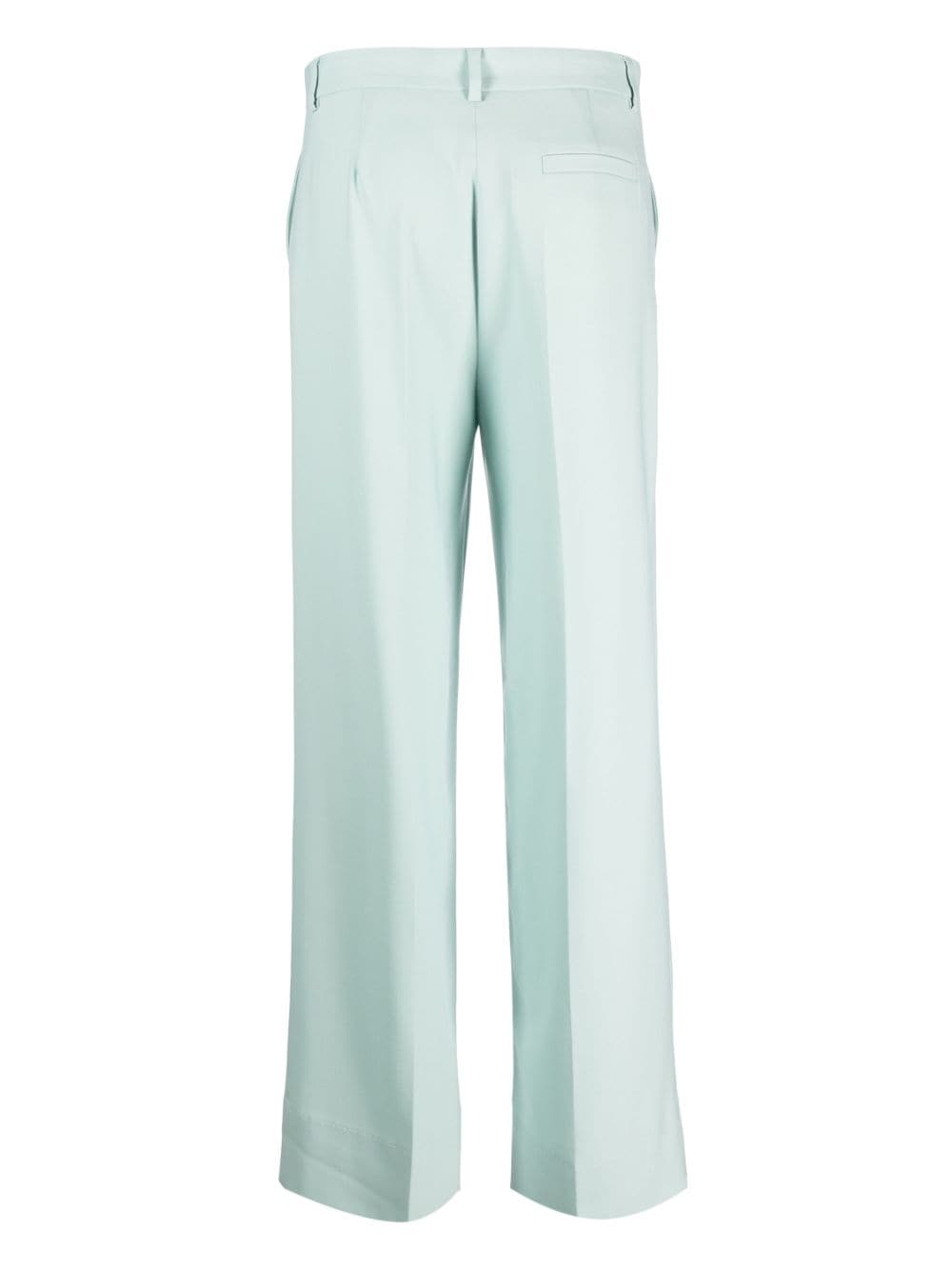 Shop Rodebjer Pressed-crease Straight-leg Trousers In Green