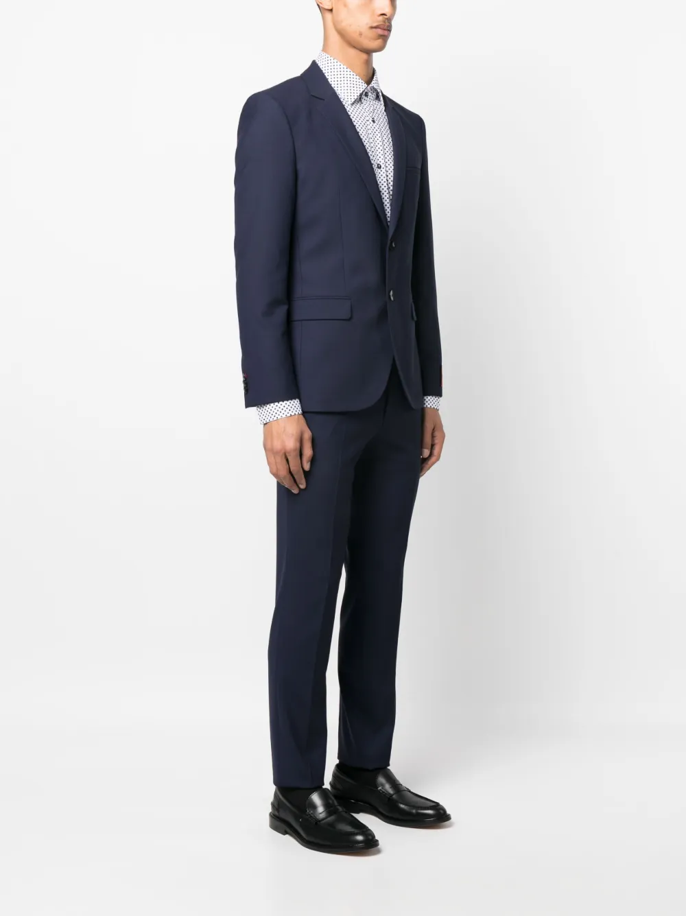 HUGO Pak met enkele rij knopen Blauw