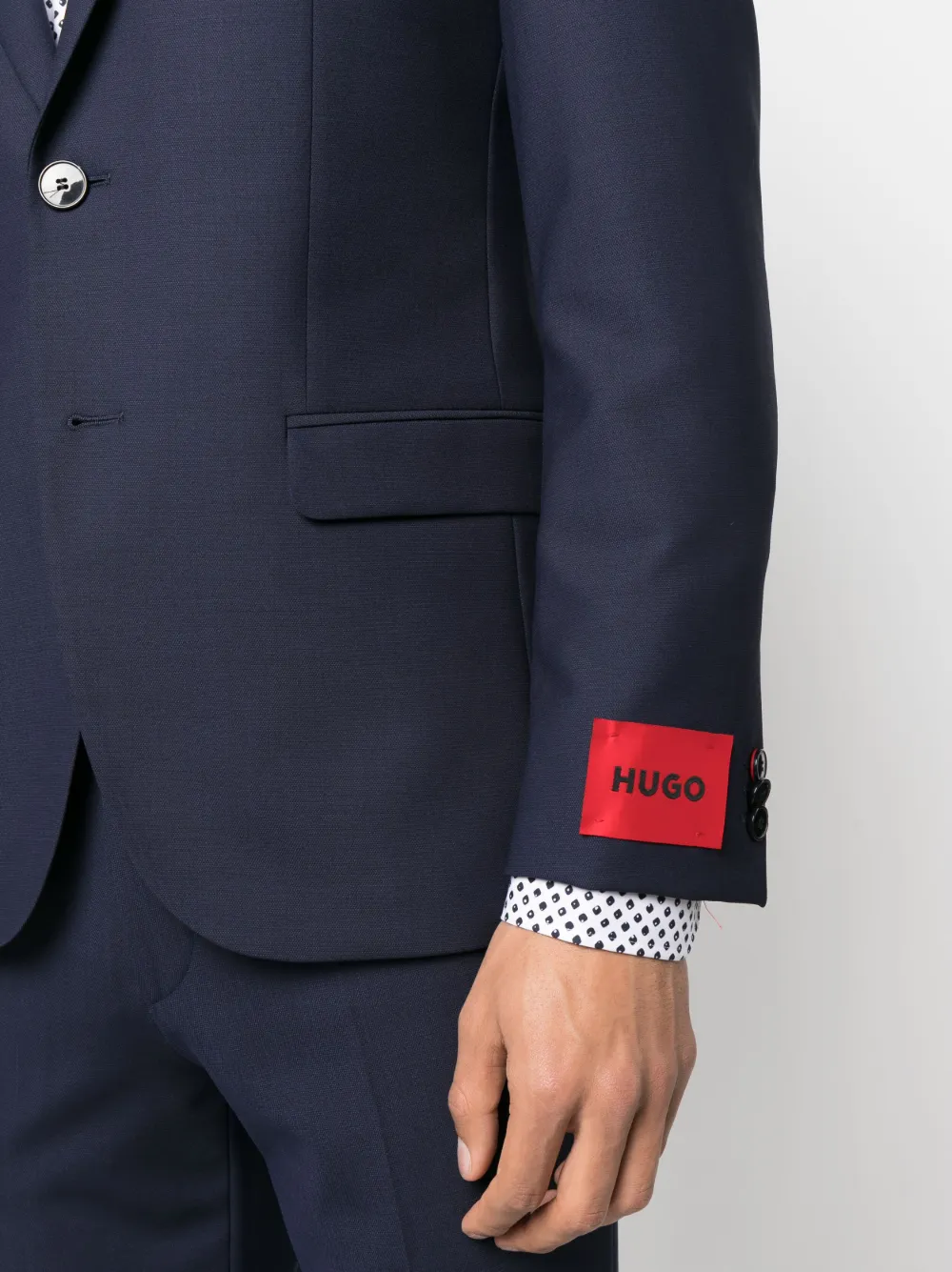 HUGO Pak met enkele rij knopen Blauw