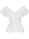 Chloé ruffled V-neck blouse - White