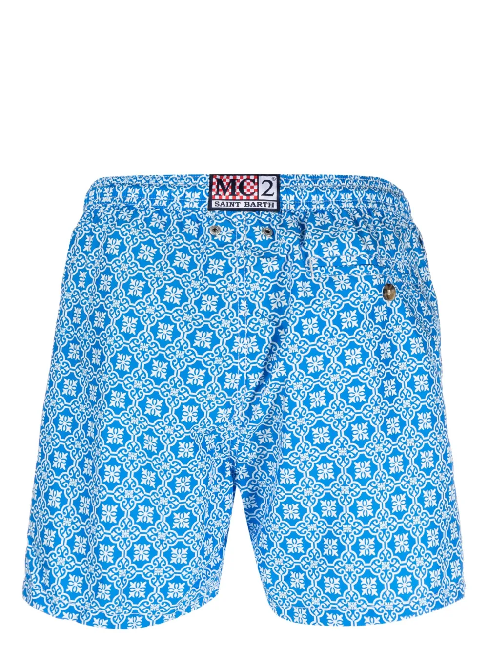 MC2 Saint Barth Zwembroek met geometrische print - Blauw