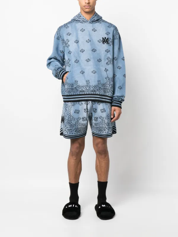 AMIRI ペイズリー デッキショーツ | ブルー | FARFETCH JP