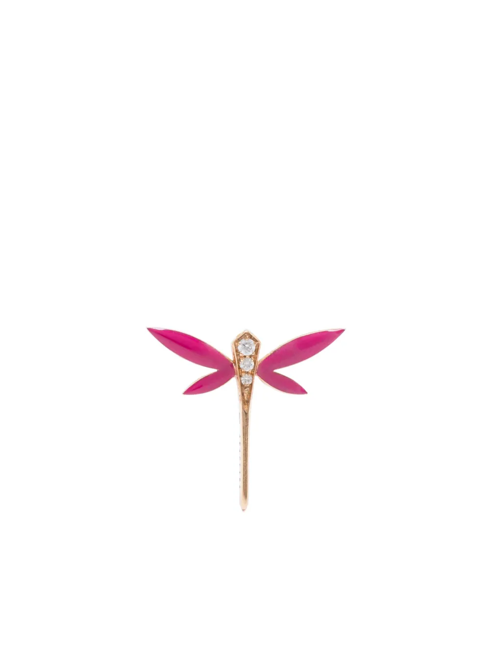 Anapsara Dragonfly ダイヤモンド ピアス 18Kイエローゴールド - ホワイト Anapsara Dragonfly ダイヤモンド ピアス 18Kイエローゴールド - ホワイト