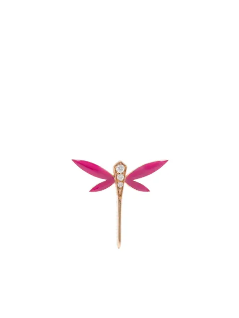 Anapsara 18K yellow gold Dragonfly diamond stud earring