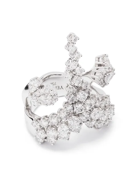 Yeprem 18kt white gold Y-Not diamond ring